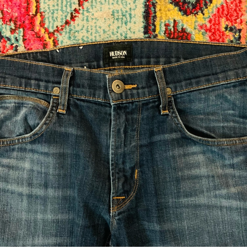 Hudson Blake Slim Straight Zip Fly Jeans Size 32